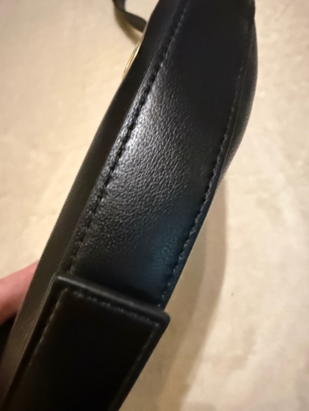AllSaints Black Crossbody Bag with Gold Grommet Detail - Picture 4 of 4